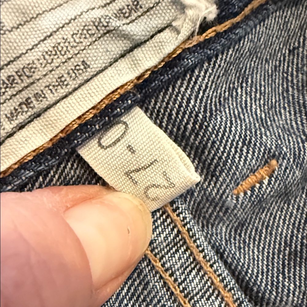 Current/Elliott The Boyfriend Dark Blue Straight Jeans Woman 27 - Picture 10 of 10
